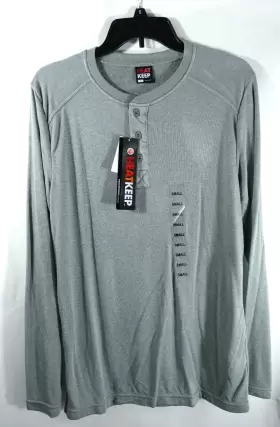 Heatkeep 097987957106 Henley Shirt Men Small Weatherproof Technology Performance Baselayer