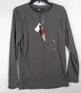 Heatkeep 097987957144 Henley Shirt Men Small Weatherproof Performance Base Layer Gray
