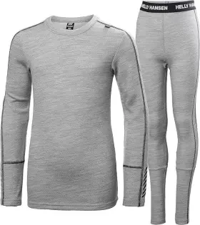 Helly Hansen 040058594369 Helly-hansen Junior Unisex Lifa Merino Midweight Set 951 Grey Melange 10