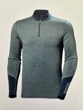 Helly Hansen 040059258864 Hh Lifa Merino Midw Cold Weather 1/2 Zip 2in1 Baselayer Sz Med