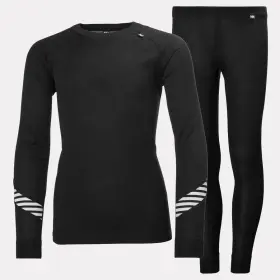 26665 Helly Hansen Junior Lifa Baselayer Set - Youth 14 / Black