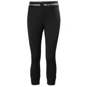 49381 Helly-hansen Womens Lifa Merino Midweight 3/4 Base Layer Pant 990 Black