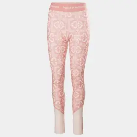 082-l Helly Hansen 49411 Lifa Merino Midweight Graphic Womens Baselayer Pants Pink Tint No