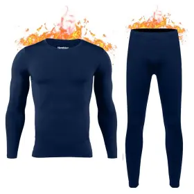 Herobiker 799670785675 Long Johns Thermal Underwear For Men Skiing Winter Warm Hunting Gear Fleece L