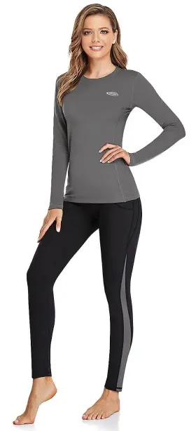 Hiziti 732910301204 Thermal Underwear For Women Long Johns Set With Fleece Lined Base Layer Suits