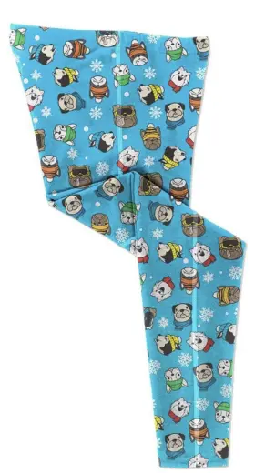 Hot Chillys 614996051870 New Youth L Large Snow Pups Print Thermal Base Layer Pants Tights 50
