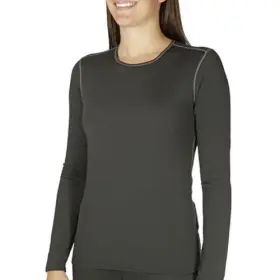 Hot Chillys 614996054314 Women S Inch Pepper Skins Crew Neck Baselayer Top Black Xs Set Of 2