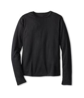 Hot Chillys 614996141861 L120435 Kids Black Bi-ply Crewneck Long Sleeve Pullover Size Xl