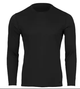 Hot Chillys 614996918999 Mens Peach Skins Crew Relaxed Fit Base Layer Black Medium