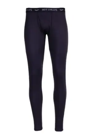 Hot Chillys 614996922712 Mens Peach Skins Fly Bottom Relaxed Fit Base Layer Black Medium