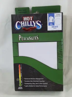 Hc3053 Hot Chillys Peachskins Mens Solid Zip-t Top White
