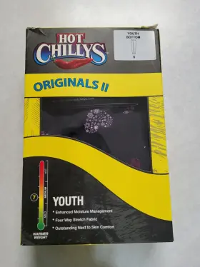 Hc4087p Hot Chillys Youth Original Ii Black Tights Bottoms Small New In Box With Tags