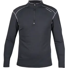 Hc9912 Hot Chillys Men S Micro-elite Zip Up Long Sleeve Base Layer Top Black 2xl