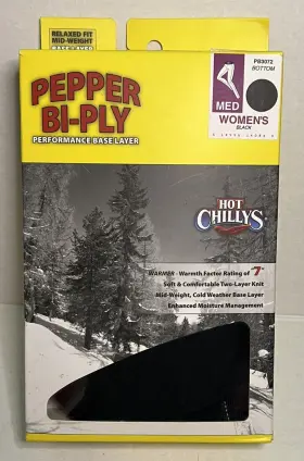 Pb3072 Hot Chillys Womens Pepper Bi-ply Relax Fit Thermal Base Layer Bottom Pant Pb307