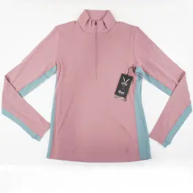 Ibex 840235263067 Woolies 250 1/4 Zip Merino Wool Base Layer Top In Mauve Womens Size M