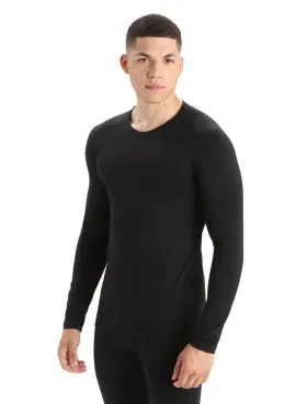 104365001 Icebreaker Mens Merino 200 Oasis Long Sleeve Crewe Thermal Top