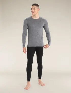 104365013s Icebreaker Base Layer Top Mens Small Gray Merino Wool 200 Oasis Crew Neck Qlw473