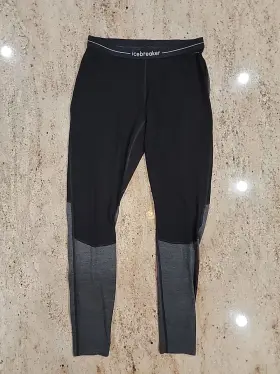 Icebreaker 260000688764 New Mens Black/gray 260 Zoneknit Merino Thermal Leggings Size Xl