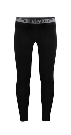 Icebreaker 420051421837 New Anatomica Legging With Fly Mens Xl Black Merino Wool Ultralite 105