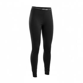 Icebreaker Ib0a56i4 High Rise Leggings Womens Large Black 100% Merino Wool 260g