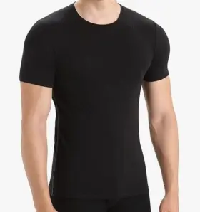 Ib103033001 Icebreaker Men Merino Medium Anatomical S/s Crew All Season No Itch Black Nwt