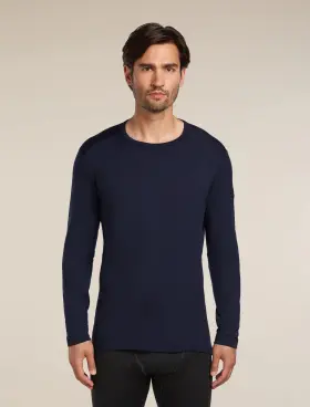 Ib104371001 Icebreaker Merino 260 Tech Crewe Top - Mens Large / Midnight Navy