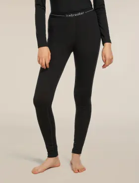 Ib104383013 Icebreaker Merino 200 Oasis Thermal Leggings - Womens Small / Black
