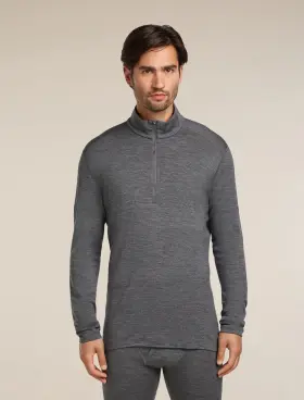 Ibb04372401 Icebreaker Merino 260 Tech Half Zip - Mens Medium / Gritstone Heather