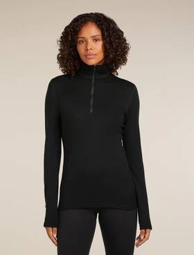Icebreaker Ibb04390401 Merino 260 Tech Half Zip Top - Womens Large / Black