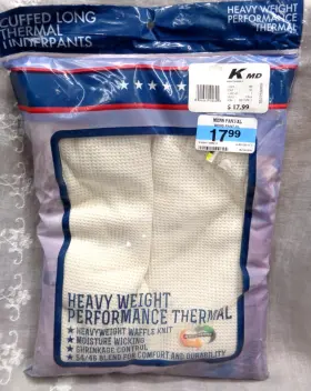 Imagine Apparel 091641100624 Mens Kmart Long Sleeve Crew Neck Heavy Weight Thermal Underpants Xl