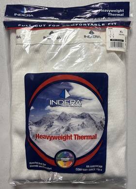 Indera 091641100228 Heavyweight Thermal Raschel Knit Drawers Pants Cotton Poly Men S Xl Nos