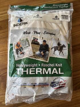 Indera 091641100235 New In Package Heavyweight Thermal Pants Raschel Knit Size Xxl 46-48