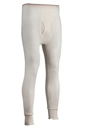 Indera 091641100488 Traditional Long Johns Thermal Underwear For Men In Tall Sizes Natural Large