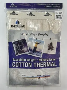 Indera 091641133981 Expedition Weight Military Issue Cotton Thermal Drawers Sz Large Sealed