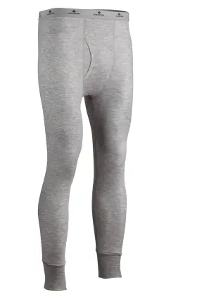 Indera 091641140224 Mens 2-layer Performance Thermals Underwear Long Johns Pant Heather