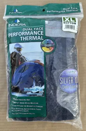 Indera 091641142174 Thermal Underwear Pants Dual Face Performance With Silvadur - Men Size Xl