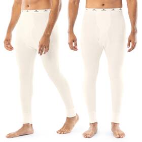Indera 1601dr Mens Waffle Thermal Long Johns Underwear 2-pack Large Natural