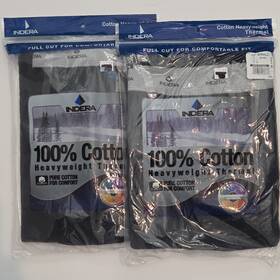 Indera 839dr-bk Heavyweight Thermal 100% Cotton Long Johns 2 Pack Black Small 30-32