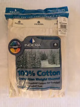 890dr-nu Indera New Gi Issue Mens Expedition Weight Cotton Raschel Knit Thermal Pants