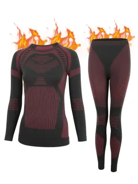 Innvix 635405669097 Thermal Underwear Set Womens Ski Base Layers Women Quick Dry Und