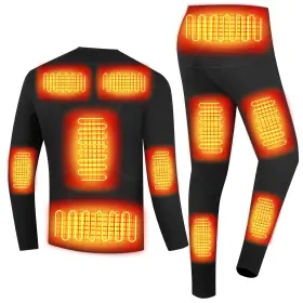Iooellix 135806472445 Heated Underwear For Men Electric Thermal Long Johns Set 16 Zones Heating Ba
