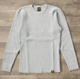 Ihtl-1700-gry Iron Heart Extra Heavy Cotton Thermal Grey - Medium