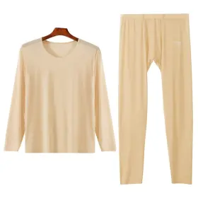 3066tz Iyunyi Mens Thermal Underwear Set Ice Silk Feeling Long Johns Winter Thin Base La