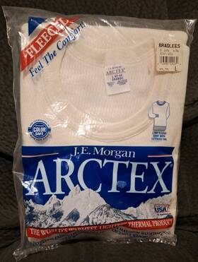 J E Morgan 043935129279 Vintage J.e. Arctex Long Sleeve Thermal Shirt Ext Tail Large 42-44 Grande