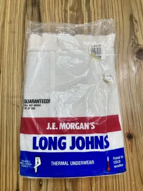 J.e. Morgan 043935501044 Je Thermal Underwear Pants Lg 38/40 Usa Vtg Bottoms Fleeced Men Long John