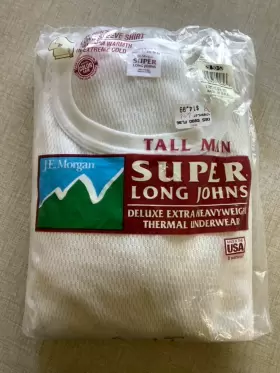 J.e. Morgan 043935504823 Vintage Je Super Long Johns Thermal Shirt Top Size 2xl Tall Man 50-52 New