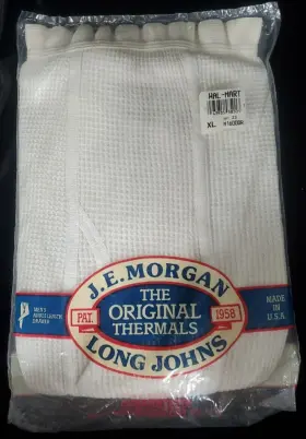 J.e. Morgan 043935585013 Nos Long John Underwear Mens Xl Ankle Length Drawer Will Not Shrink