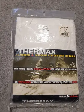 J.e. Morgan 043935623869 Vintage Thermal Long Sleeve Shirt Mens Large Je Thermax New Nos Usa