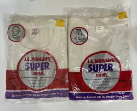 1785 J.e. Morgan Vintage Je Morgans Super Johns Set Rated Extremely Cold Sz Large Nos Style