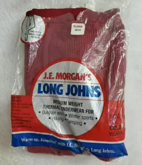 J.e. Morgans 043935246914 Thermal Underwear Pants Size Xl 42 44 Mens Burgundy Nwt